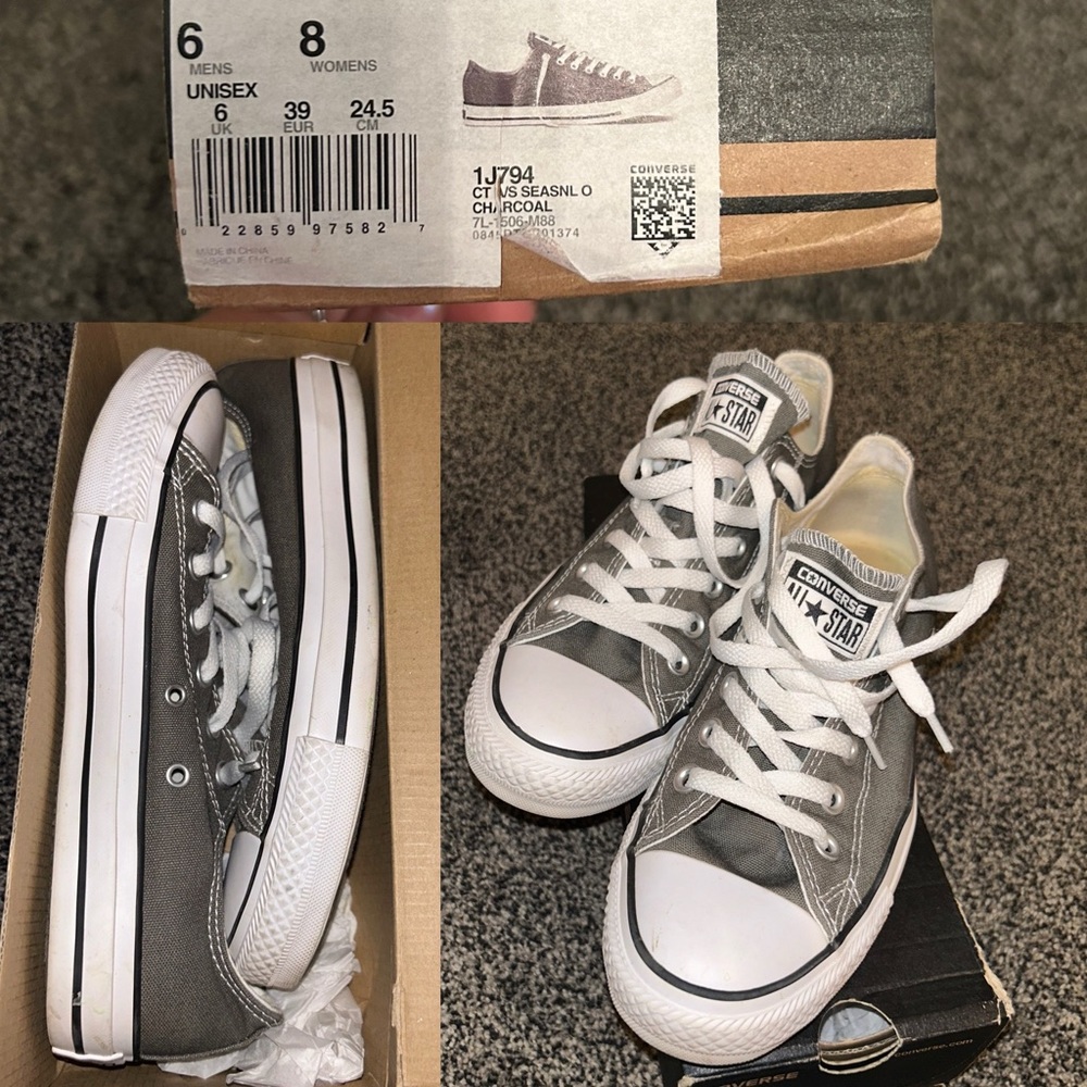 Charcoal Gray Unisex Converse
